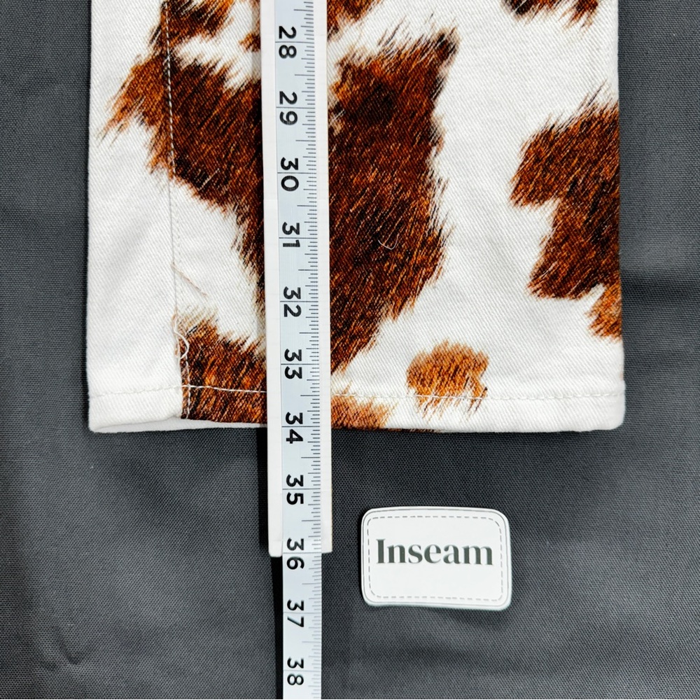 WeWoreWhat Jeans - Brown and White Cow Print - Picture 6 of 12